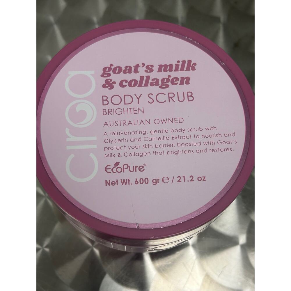 ciroa goats milk and collagen body scrub